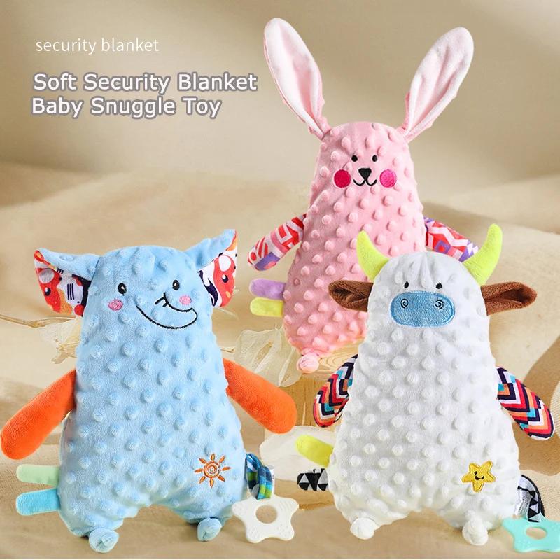 Baby Stuffed Sleeping Toys for 0 12 Months Infant/Newborn Animal Soothing Placate Doll Towel Cartoon Plush Rabbit/Ca